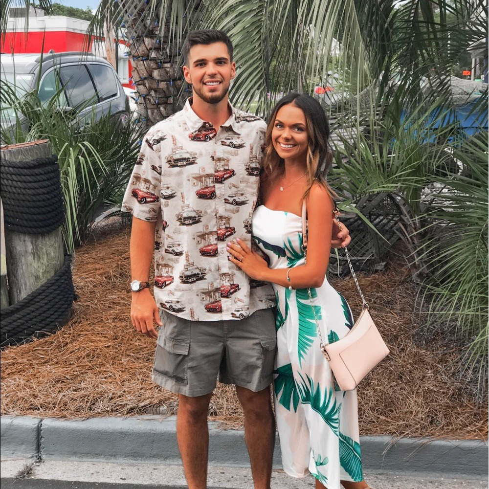 Floral leaf print jumpsuit